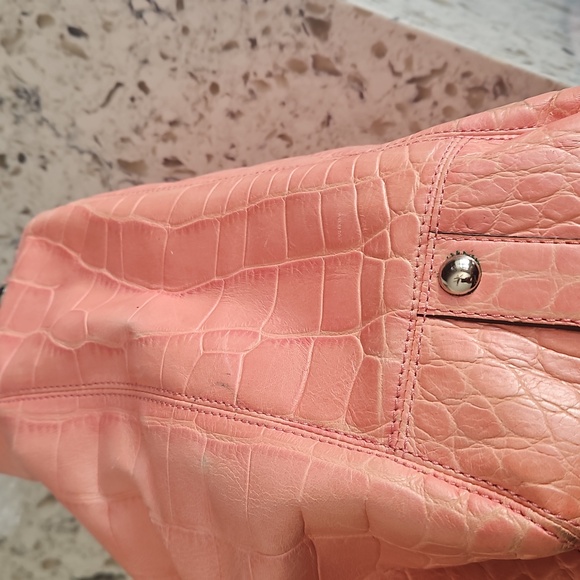 Coach Pink Crocodile-Embossed Bag - Picture 10 of 15